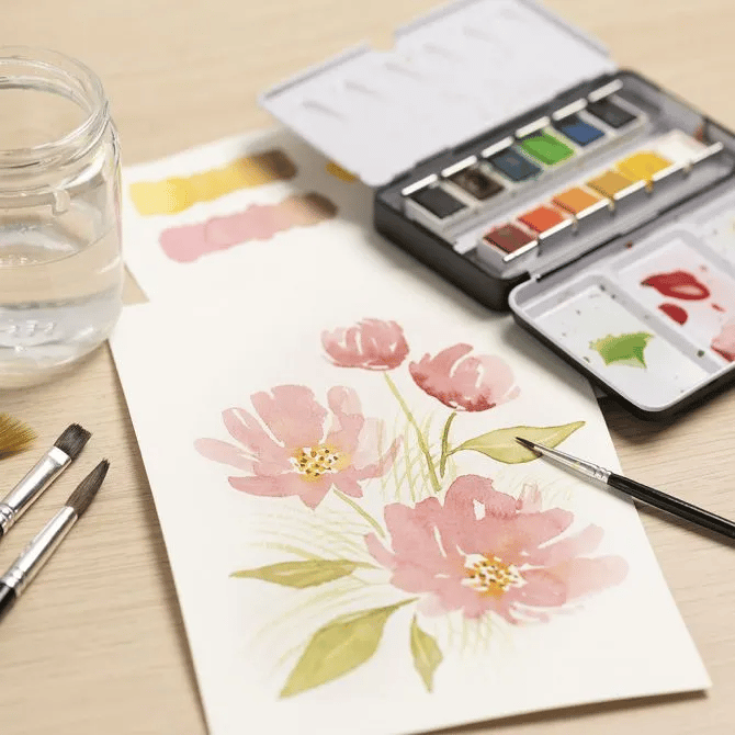 Learn to Watercolour Kit with Instructions