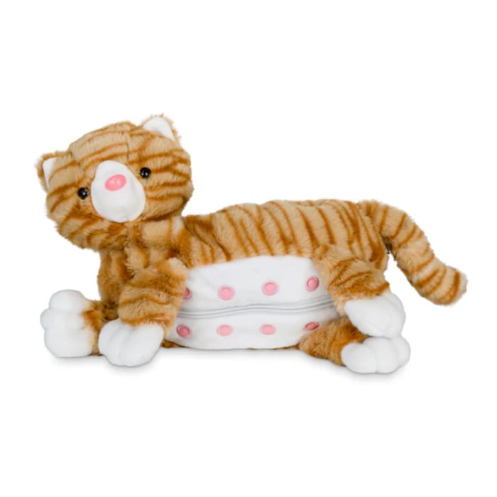 Stuffed Animals Family - Cat w. Kittens, Red Tabby