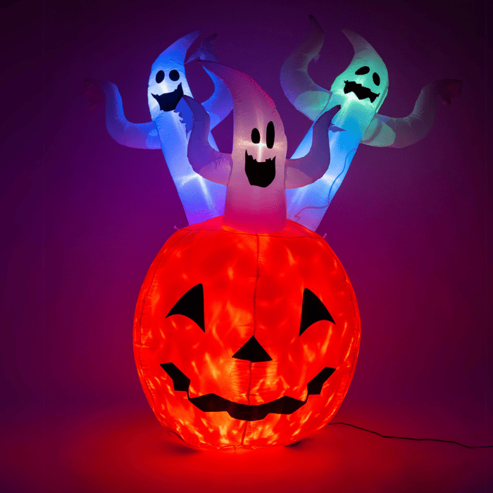 Inflatable Light-Up Halloween Pumpkin, 180 cm
