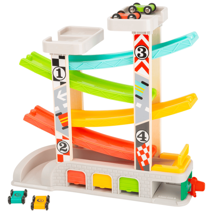 Car Ramp Race Track with Garage