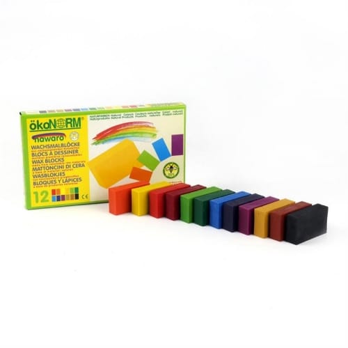 Wax Block Crayons, 12 pcs