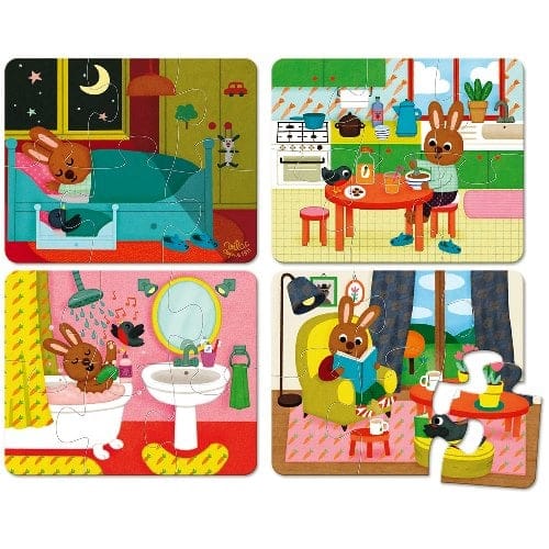 Wooden Puzzle - My Home, 4x6 pcs