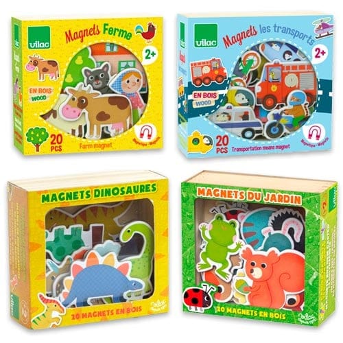 Wooden Magnets Set - Objects and Animals