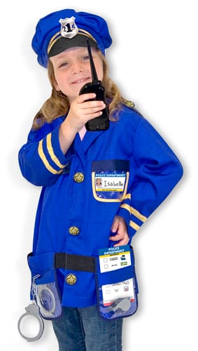 Police Officer Costume Set, Size 3-6 Years