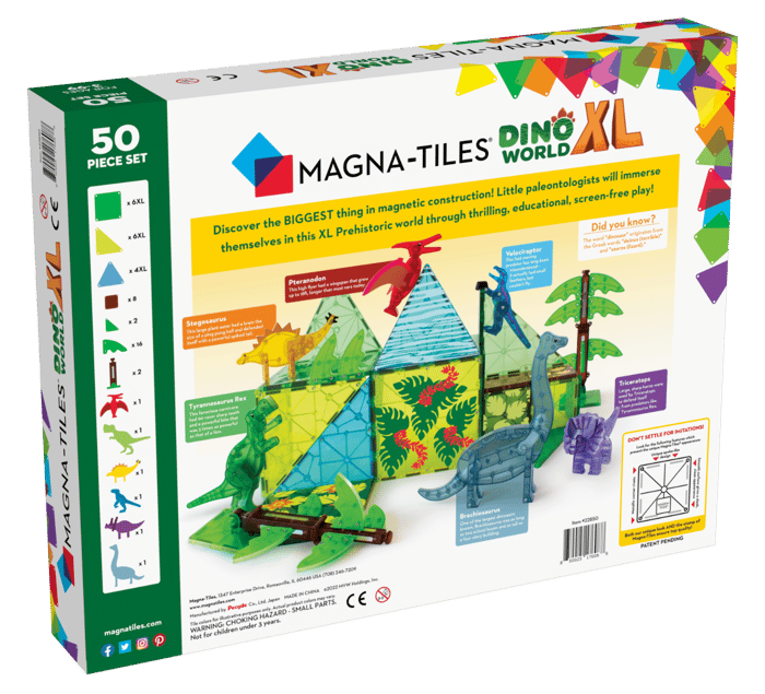 Magna-Tiles | Dino World XL, 50 pcs