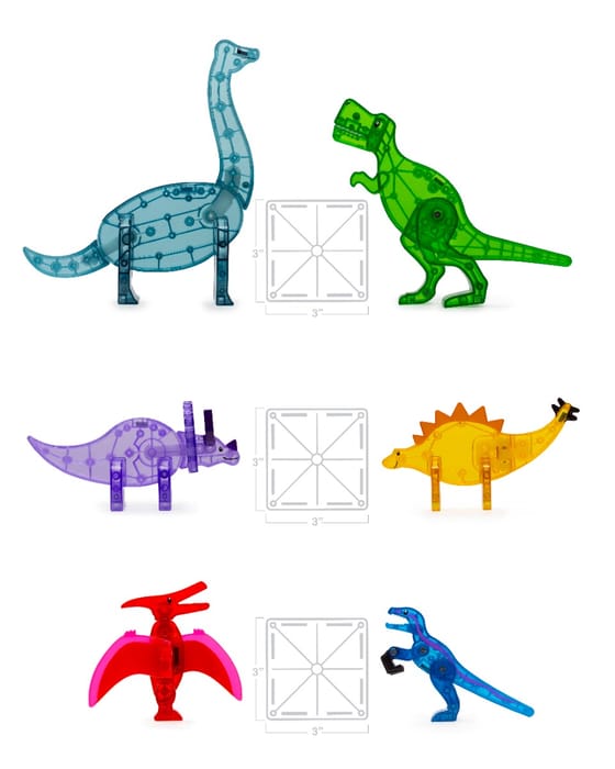 Magna-Tiles | Dino World XL, 50 pcs