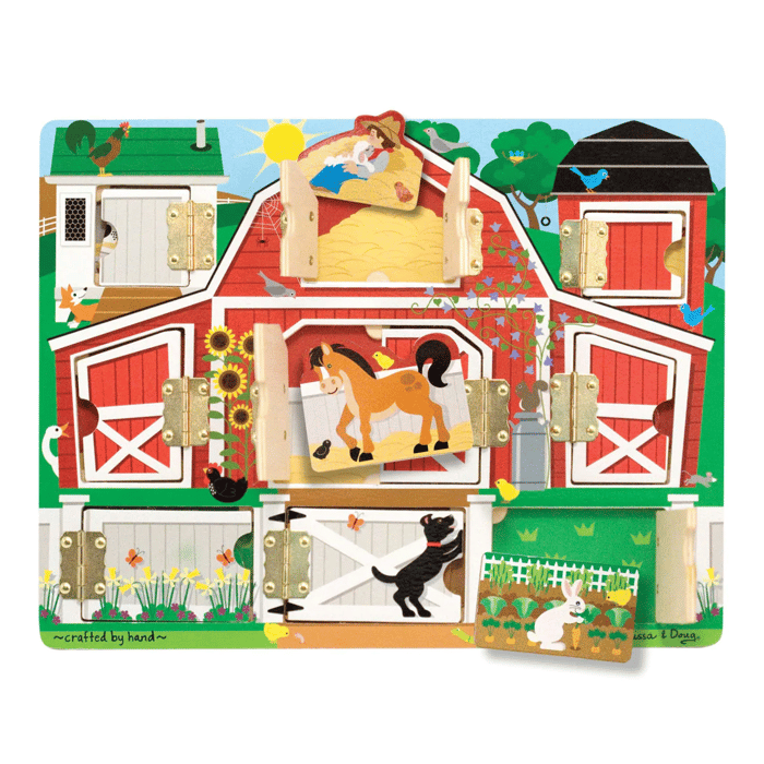 Hide & Seek Farm Magnetic Puzzle Board