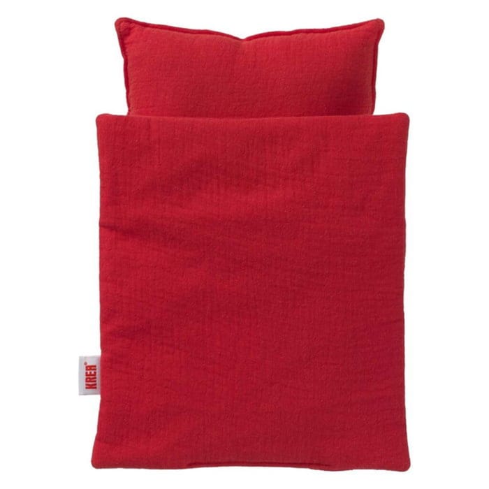 KREA Doll Bedding Set with Duvet & Pillow - Red