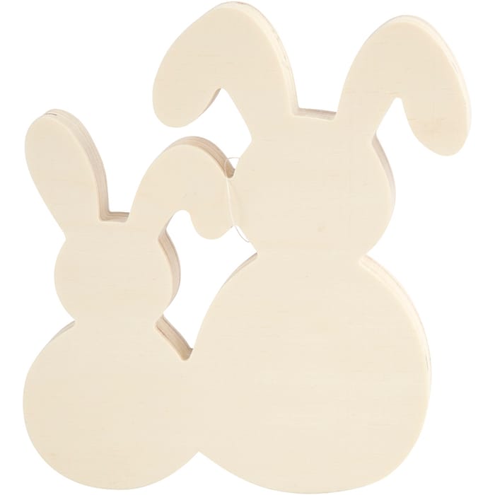 Paint Your Own Wooden Easter Bunny Ornaments 16 cm