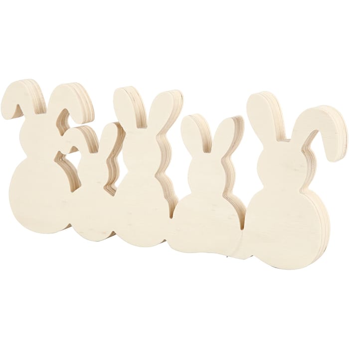 Paint Your Own Wooden Easter Bunny Ornaments 30 cm