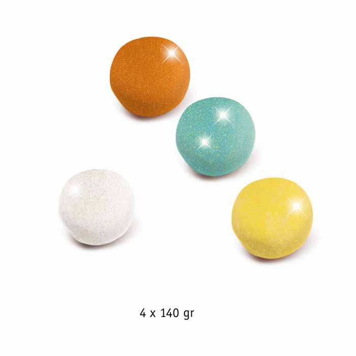 Modelling Clay 4 x 140 g - Glitter