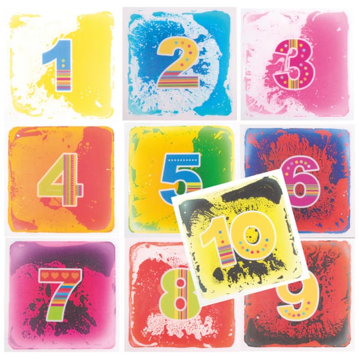 Squishy Sensory Gel Tiles 40 x 40 cm - Numbers