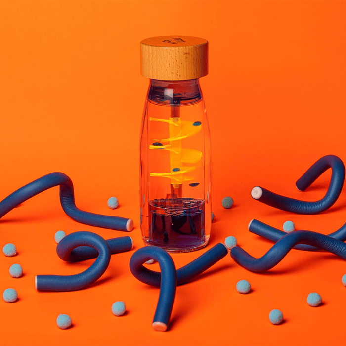 Sensory Bottle - Spiral Blue