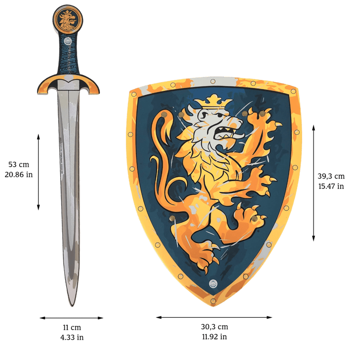 Knight Sword & Shield Set - Noble Knight (Blue)
