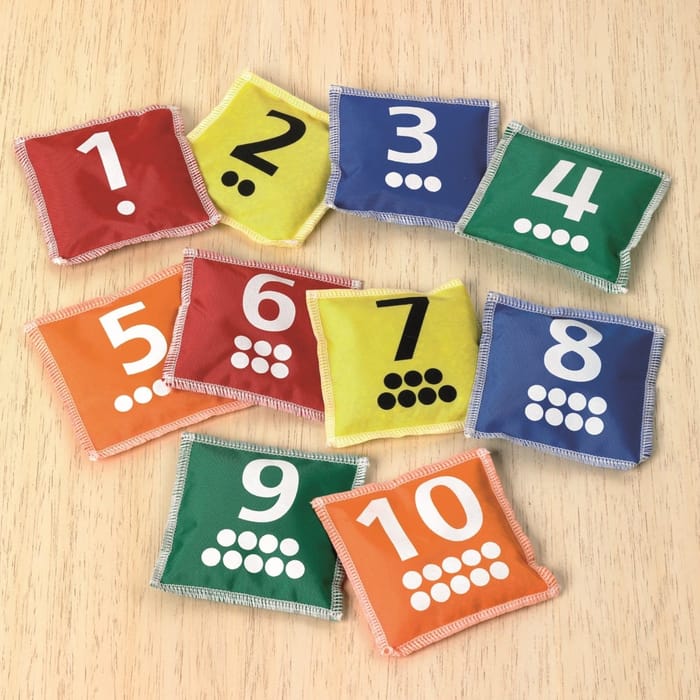 Numbered Bean Bags, 10 pcs