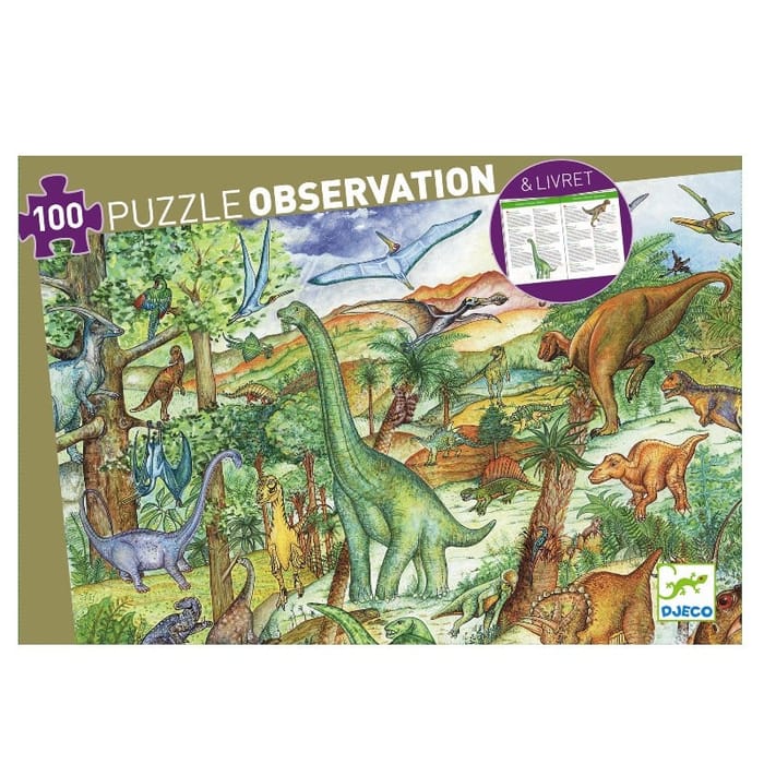 Observation Puzzle - Dinosaurs, 100 pcs