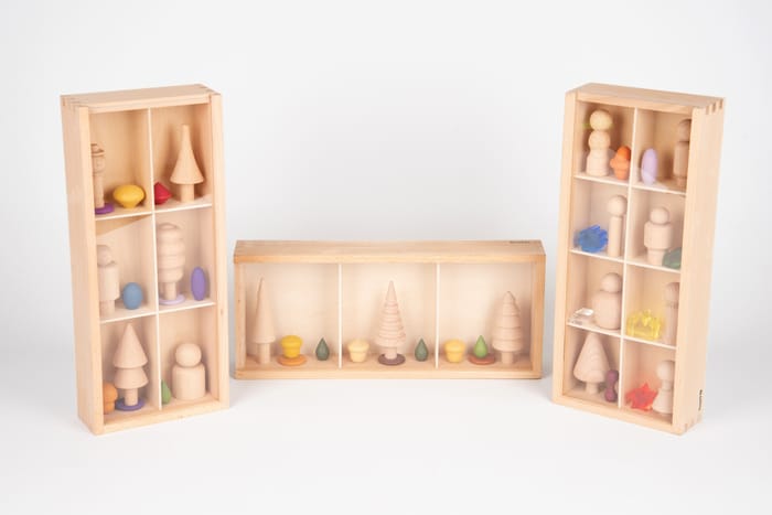Wooden Discovery Boxes, 3 pcs