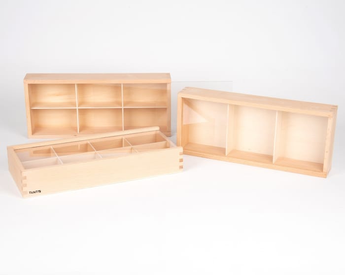 Wooden Discovery Boxes, 3 pcs