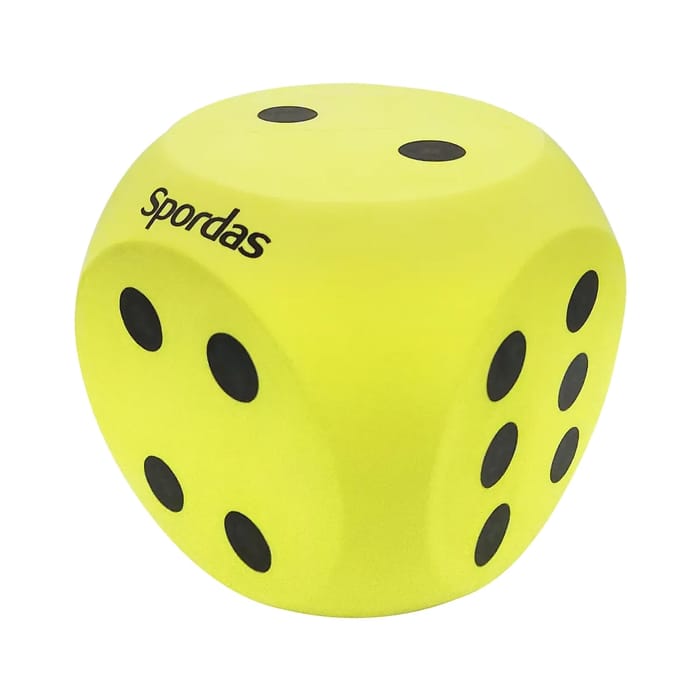 Giant Foam Dice 30 x 30 cm - Neon Yellow, 1 pc
