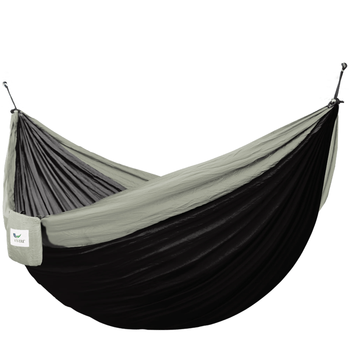 Double Portable Hammock (Nylon) - Black