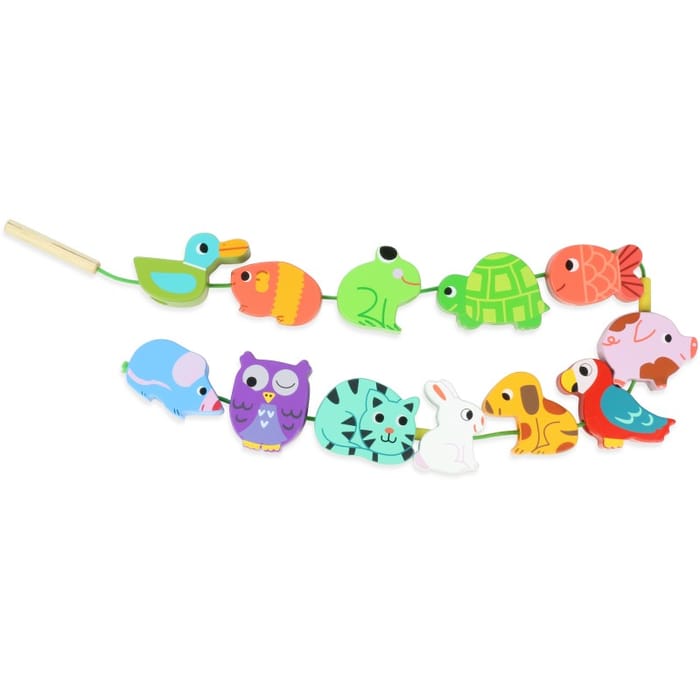Wooden Lacing Beads for Babies - Animals