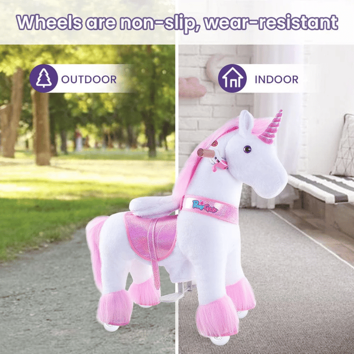 Ride-On Horse - Unicorn Pink, Medium