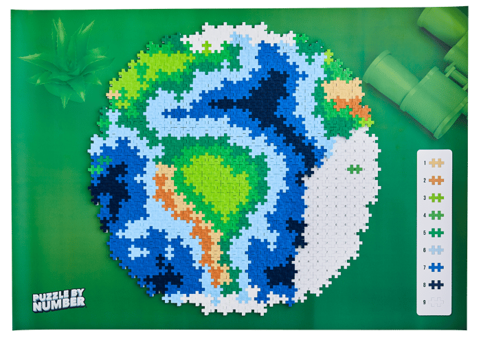 Plus-Plus - Puzzle By Number, Earth, 800 pcs