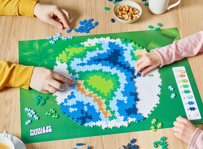 Plus-Plus - Puzzle By Number, Earth, 800 pcs