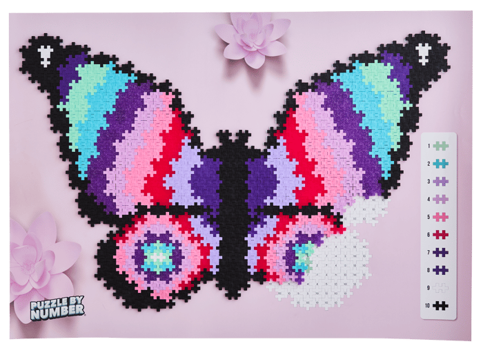 Plus-Plus - Puzzle By Number, Butterfly, 800 pcs