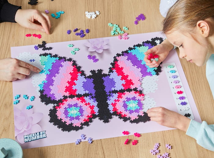 Plus-Plus - Puzzle By Number, Butterfly, 800 pcs