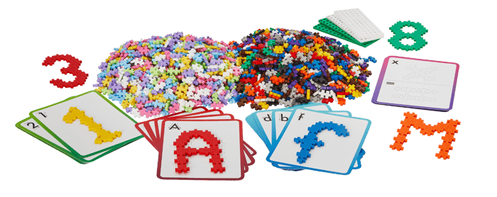 Plus-Plus - ABC & 123 Mix Tub, 2000 pcs