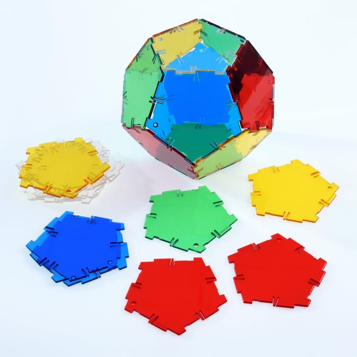 Polydron Construction Set - Crystal, 164 pcs