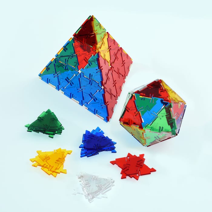 Polydron Construction Set - Crystal, 164 pcs