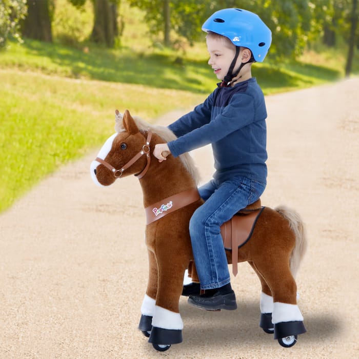 Ride-On Horse - Light Brown w. White Blaze, Small