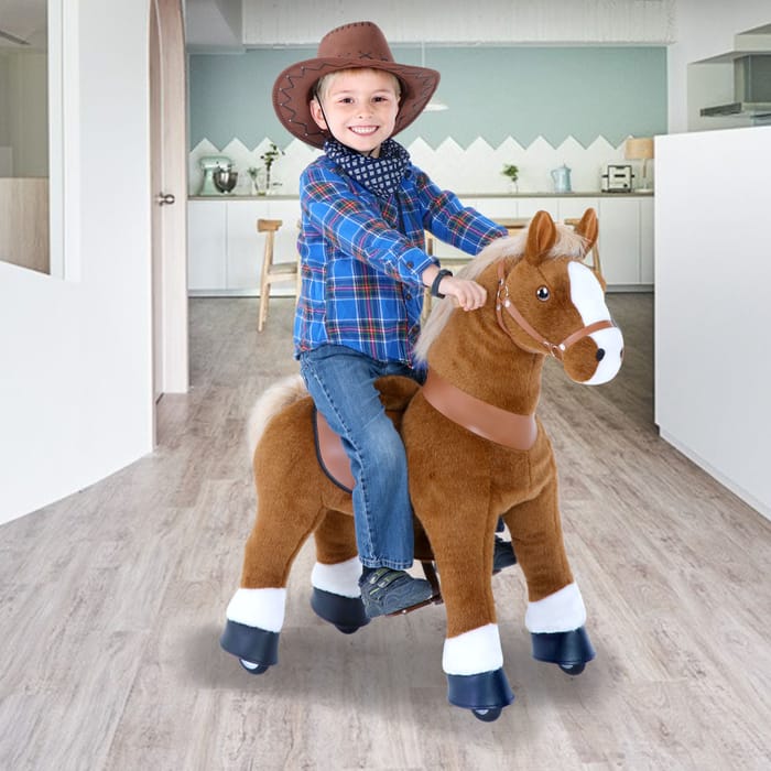 Ride-On Horse - Light Brown w. White Blaze, Medium