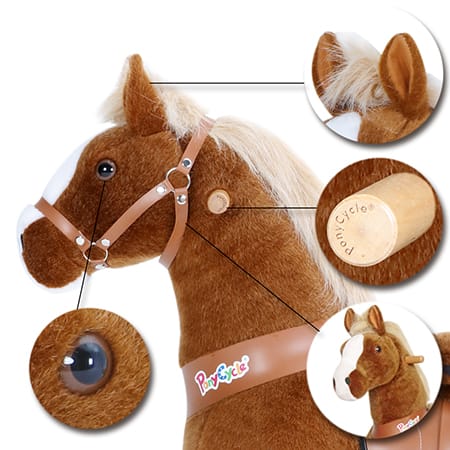 Ride-On Horse - Light Brown w. White Blaze, Medium