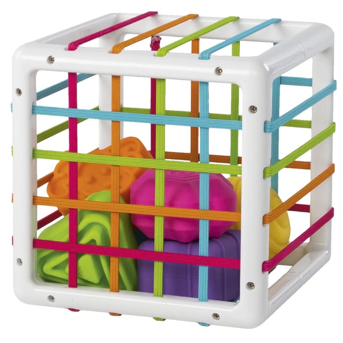 InnyBin Shape Sorting Cube with Elastic Bands