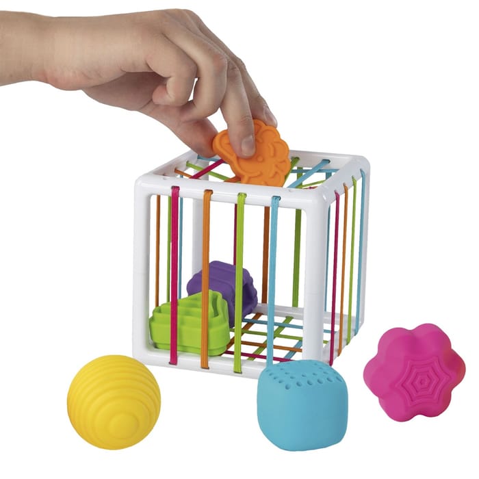 InnyBin Shape Sorting Cube with Elastic Bands