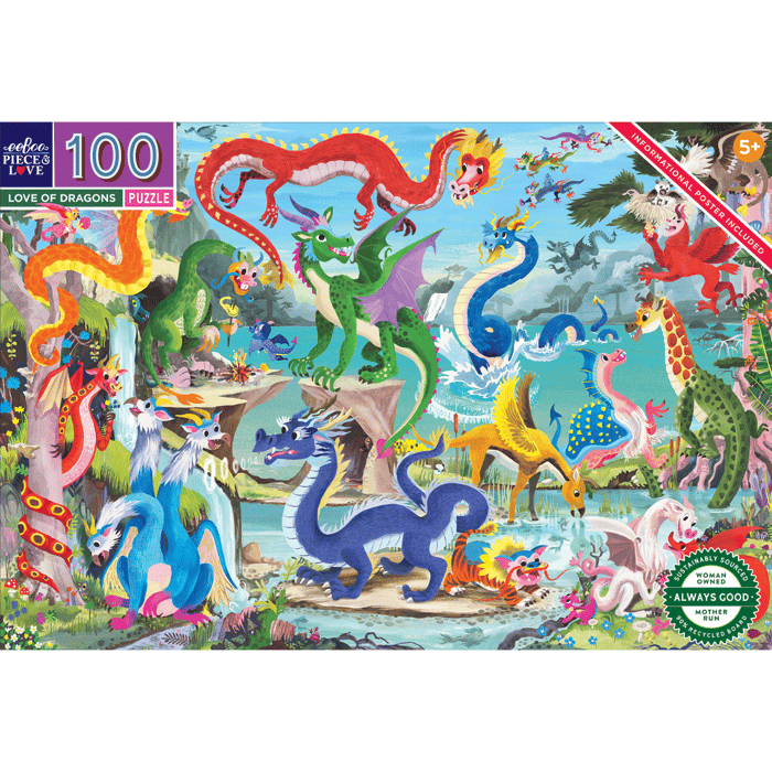 Puzzle with 1,000 pcs - Love of Dragons