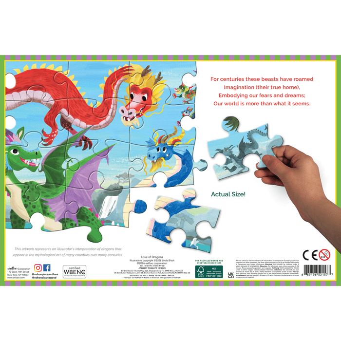 Puzzle with 1,000 pcs - Love of Dragons