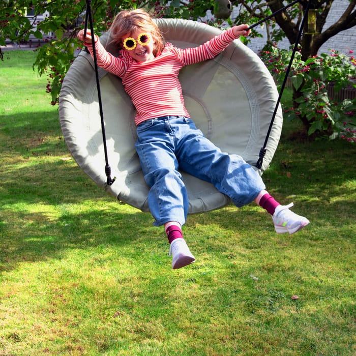 Sensory Saucer Swing Ø100 cm - Sage (Black Rope)