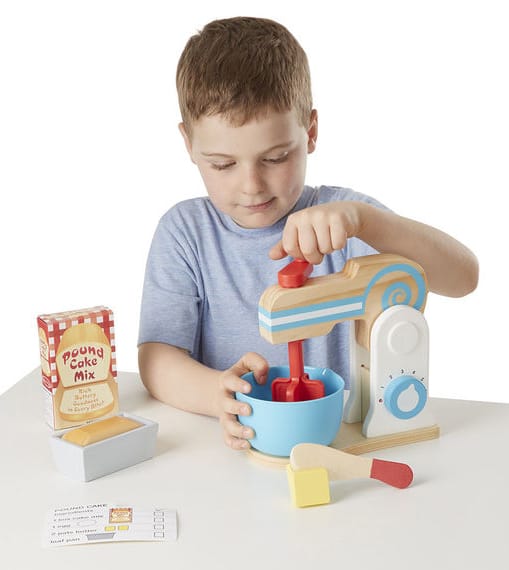 Wooden Make-a-Cake Mixer Set