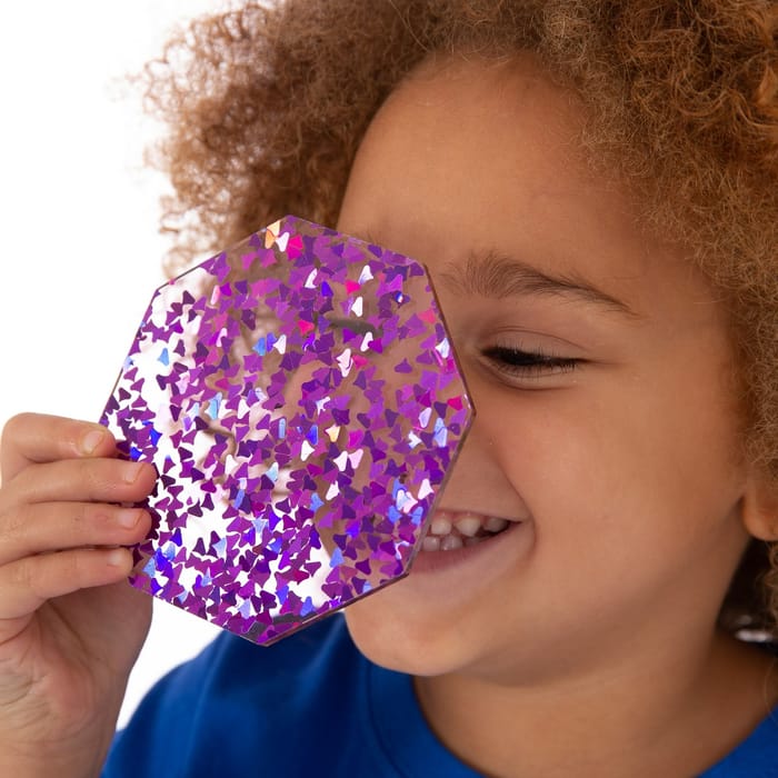 Rainbow Glitter Shapes, 21 pcs