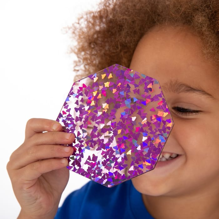 Rainbow Glitter Shapes, 21 pcs