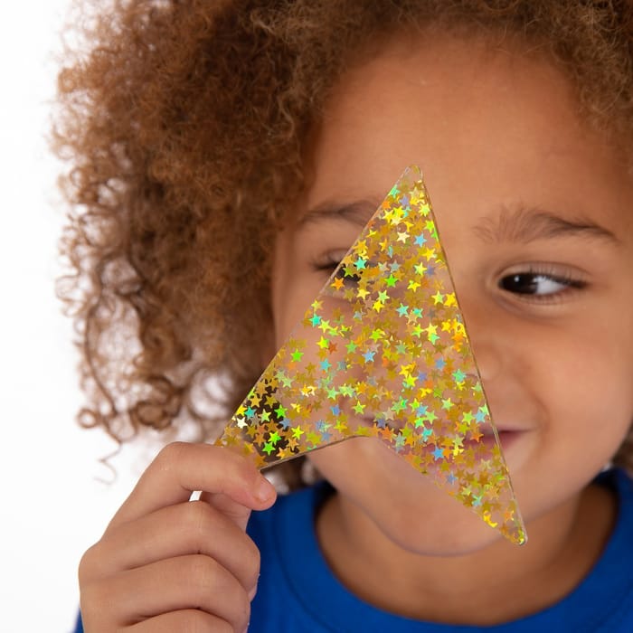 Rainbow Glitter Shapes, 21 pcs