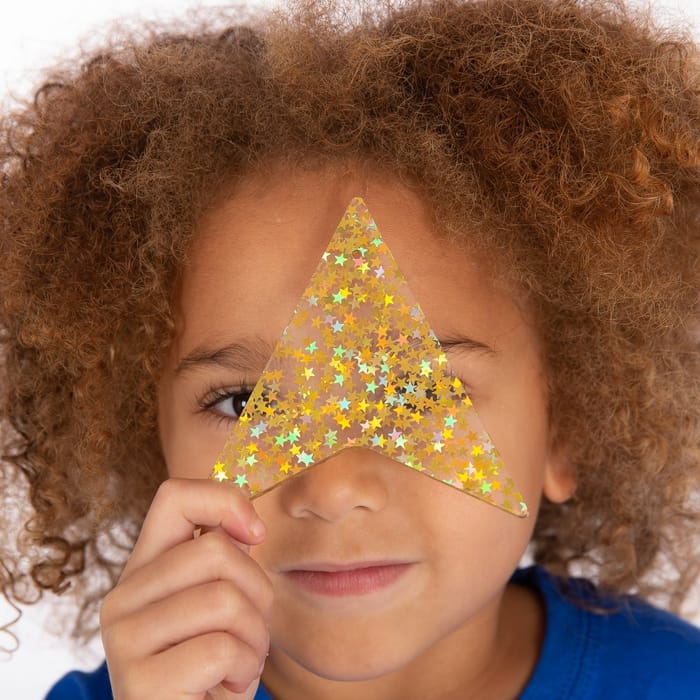 Rainbow Glitter Shapes, 21 pcs