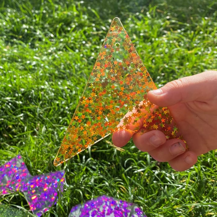 Rainbow Glitter Shapes, 21 pcs