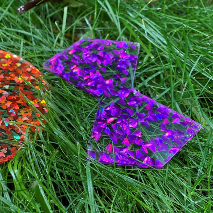 Rainbow Glitter Shapes, 21 pcs
