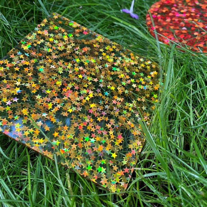 Rainbow Glitter Shapes, 21 pcs