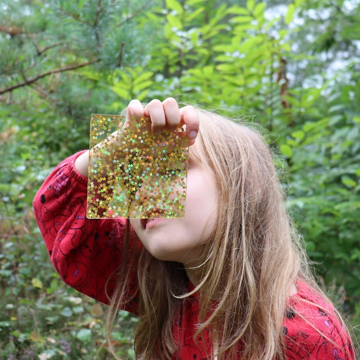 Rainbow Glitter Shapes, 21 pcs